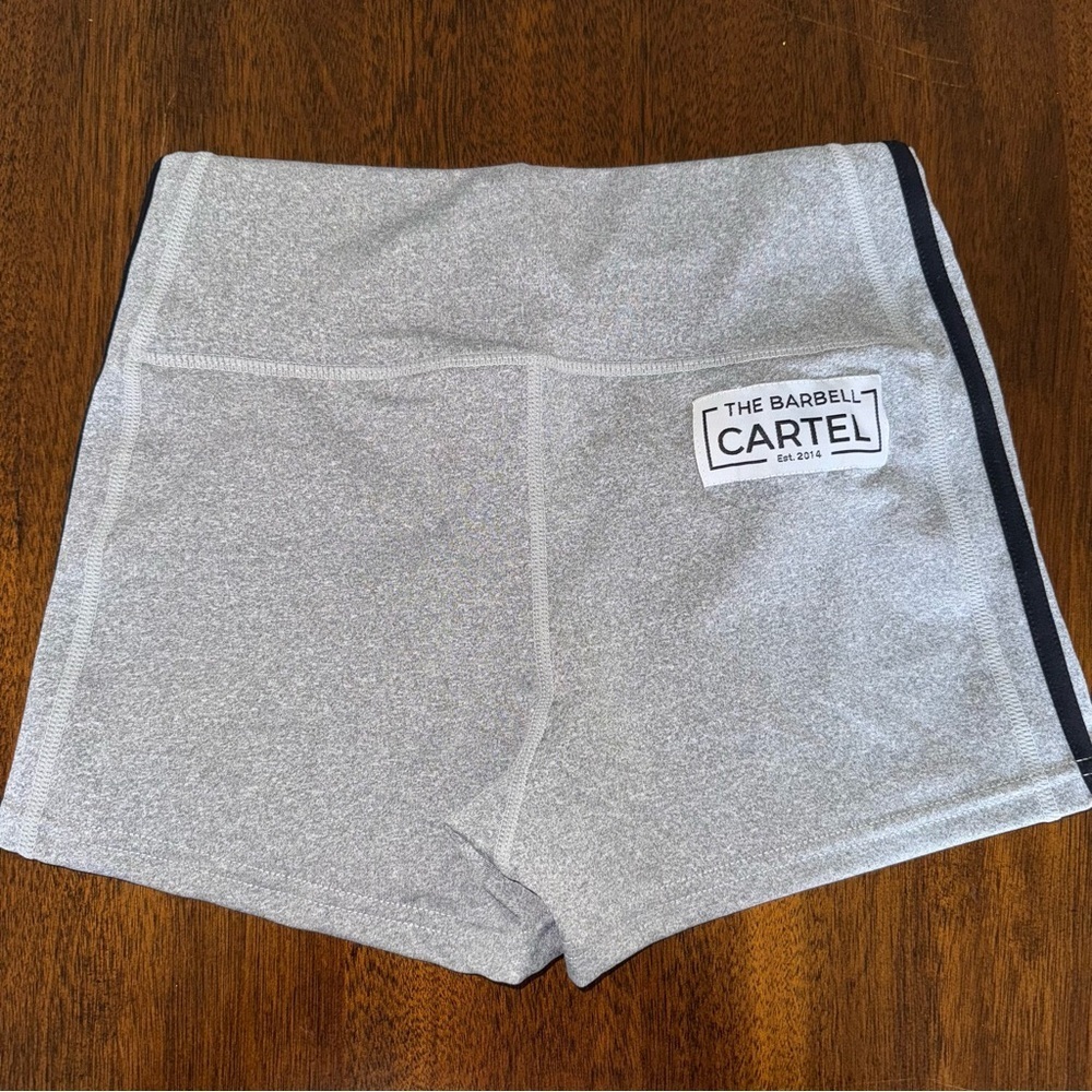 The Barbell Cartel Legacy Shorts Heather Gray Biker Athletic Gym Size Small - Picture 5 of 7